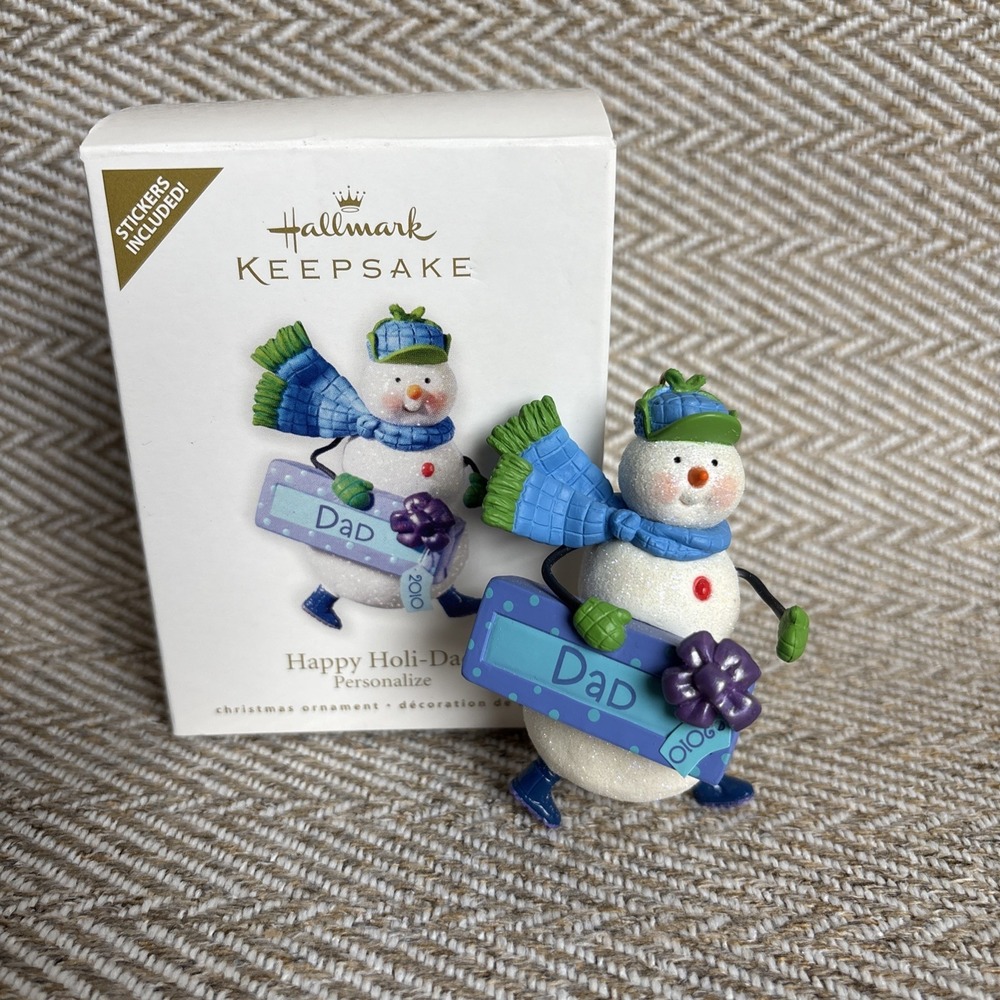 Hallmark Keepsake "Happy Holi-Dad" 2010 Personalize Ornament